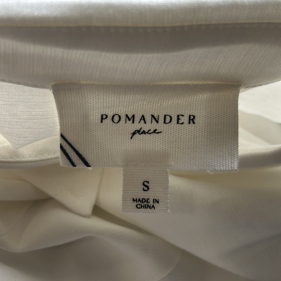 Tuckernuck POMANDER PLACE Ashlen Blouse White Long Sleeve Fit Flare Sz S NEW - Picture 10 of 15